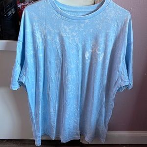 Blue oversized T-shirt with white spots
